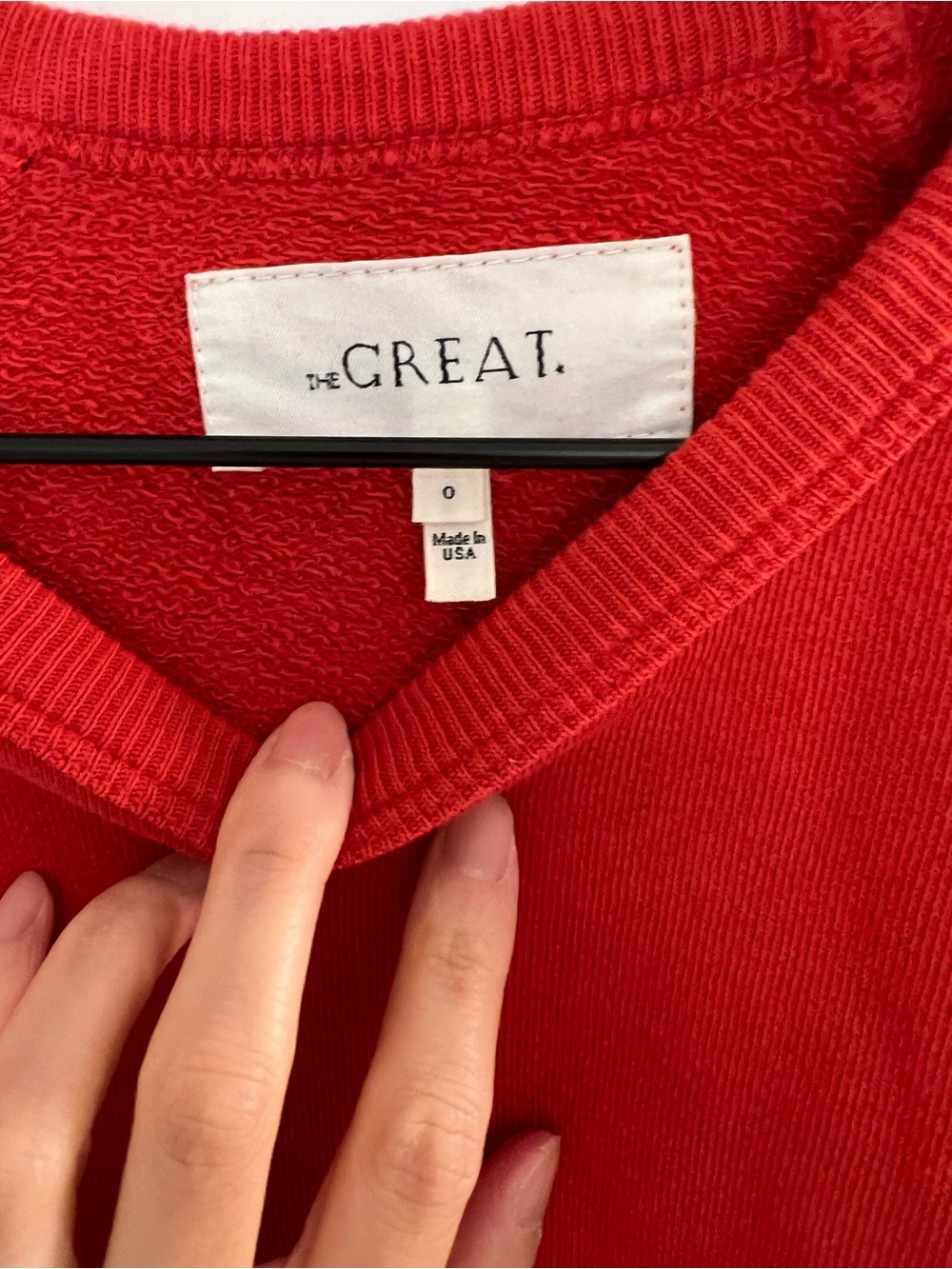 THE GREAT. College sweatshirt in red